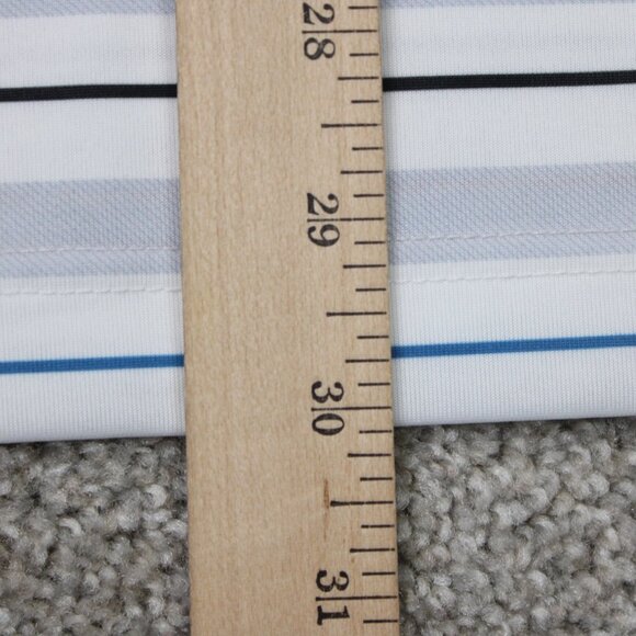 Callaway Opti-Dri Polo Shirt Men XL White/Blue/Orange Golf Short Sleeve Pullover - Picture 11 of 12